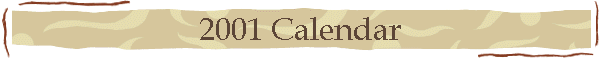 2001 Calendar